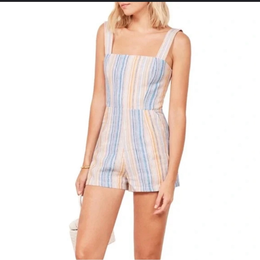 Reformation 100% linen Romper size 2